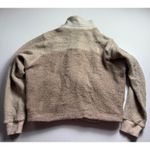 Outdoor Voices  Colorblock Fleece Jacket Button Up Teddy Bear Coat M Beige Pink Photo 5