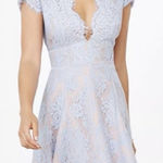 Stylestalker  Visions Skater Dress Small Lace Fit And Flare Scallop V Neck Photo 0