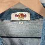 Hard Rock Cafe  Singapore Medium‎ Wash Blue Denim Button Front Jacket Photo 4