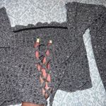 SheIn Ribbed Grey tube top with attached sleeves corset lace up size L Photo 4