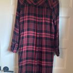 Plaid Long Cardigan Type Shirt Jacket Black Photo 1