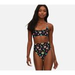 Beach Riot Lou Bikini Top Floral Printed Size Medium Flower Power Print PLL Photo 4