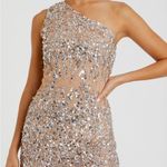 Mac Duggal 93552 Women ONE SHOULDER SHEER HAND BEADED MINI DRESS Photo 5