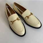 Lisa Vicky Women's Loafers Size 9M Horsebit Hardware Slip On Ivory Beige Tan Photo 5