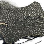 Laurel Burch Black Leather Satchel Shoulder Women’s Bag Purse Silver Cats Photo 6