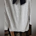 H&M  sequins bow dress long sleeve a-line sparkly party new year’s bridal vegas Photo 4