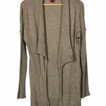 Daytrip Brown Knit Flyaway Open Front Long Cardigan Sweater S Photo 1