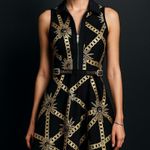 Barok Paris NJ Couture Black & Gold Scuba Material Sleeveless Dress NWT Photo 0
