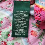 Ralph Lauren Lauren Women’s Paisley Beaded Top Hot Pink T-Shirt Bold Boho sz L Photo 3