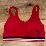 U.S. Polo Assn. Red Sports Bra with Logo Photo 0