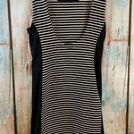 Athleta Black & White Striped Stretchy Dress with Low Cut Back Size S Photo 3