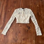 B Darlin Vintage 80s/90s  Ivory Lace Crop Fit Top] Photo 3