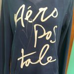 Aeropostale  Blue and White Long Sleeve Hoodie Photo 3