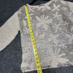 D. EXTERIOR Made in Italy Silver Metallic Floral Sparkle Knit Top Sweater Size M Size M Photo 3