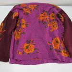 The Pioneer Woman Colorblock Purple Garden Floral Sweater Womens M 8/10 Cottage Size M Photo 7