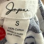 Women’s Vertical White & Blue Shirt Mini Dress Size Small Photo 6