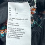 American Eagle  Black Floral Print Embroidered Boho Cold Shoulder Ruffle Romper Photo 9