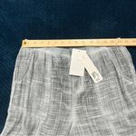 Soft Surroundings Petite Raleigh Gray Gauze Cotton Wide Leg Flounce Hem Pants M Photo 11