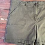 Boden Bude Olive Green Stretch Cotton Patch Pocket Shorts Photo 7