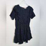 Love Shack Fancy  Natasha Black Swiss Dot Eyelet Cotton Mini Dress Size XL Photo 5