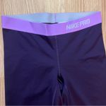 Nike ‎ Pro Dri-Fit Purple Training Capri Tight Leggings Women’s Size Small Active Photo 2