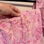 Bardot  Revolve Pink Floral Kiah Corset Mini Dress Womens M Coquette Romantic Photo 2