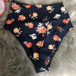 Cupshe NWT Peach & Floral Navy Bikini Set sz S Photo 4