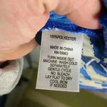 Joie  Plus Size 1X Tank Top Floral Print Pleated Blue And Cream Boat Neck Texture Photo 3