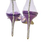 Stuart Weitzman Glam PVC Embellished Ankle Strap Pumps Heels Wisteria Size 9 Photo 5