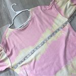 Free People Sweatshirt tie dye feels right womens Pink Yellow (small) hippie Photo 2