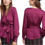 Anthropologie NWT - , Moulinette Soeurs - Raspberry Framboise Wrap Blouse - 2 Photo 1