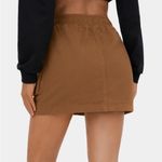 Halara Elastic Waistband Adjustable Side Pocket Mini Cargo Casual Skirt Meerkat Photo 1