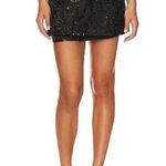 BCBGMAXAZRIA | Paxton Black Formal Sequin Mini Skirt Size Small S Pull On Photo 4