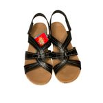 Skechers Cali Womens 8.5 Wide Fit Black Sandal With Luxe Foam Wedge comfort Photo 1