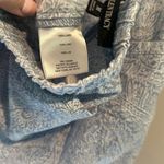 Ellen Tracy  Medium Light Blue Paisley Print Linen Shorts Photo 6