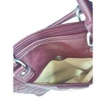 Giani Bernini  Womens Quilted Dome Satchel Handbag Maroon‎ Leather Zipper Photo 5