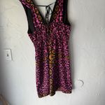 Hale Bob Los Angeles Silk Pink Black Gold Geometric Print Dress - Size M Boho Photo 8
