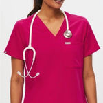 FIGS Scrubs SET Ultra Rose Pink Catalina Top Jogger Size Small Photo 0