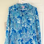 Lilly Pulitzer Captiva Tunic Brewster Blue Good Reef XS Beach Resort Wear Photo 1