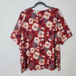 D&Co Rose Red Tropical Floral Short Sleeve Tee Shirt Size 2X Photo 3