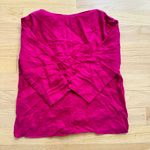 Ralph Lauren Lauren  Vibrant Fuchsia Linen Blouse Embroidered V-Neck‎ Top M Photo 8