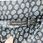 Something Navy Button Down Top & Shorts Set XXL Blue Photo 8