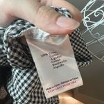 Esqualo Gingham Black White Checkered Wrap Puff Sleeve V Neck Blouse Sz 4 Cotton Photo 4