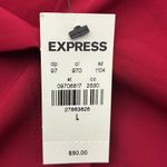 EXPRESS NWT  Button Down Top Womens L Red 3/4 Sleeve Relaxed Minimalist Office Photo 6