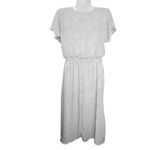 Sienna Sky  Dress Midi High Low Wrap‎ V neck Dress White & Black Dotted Size XS Photo 4