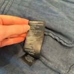 Anthropologie NWT By  Linen Navy Blue Asymmetrical Open Front Blazer Size 12 Photo 4