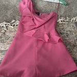 DO+BE  Romper Pink One-Shoulder Ruffle S Photo 0