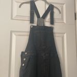 Washed black denim overalls Size L Photo 1