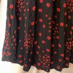 Free People  womens XS red black flowers in her hair blouse long sleeve floral Photo 9