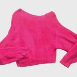 Free People Star Sign Pullover Fuzzy Off Shoulder Sweater Photo 1